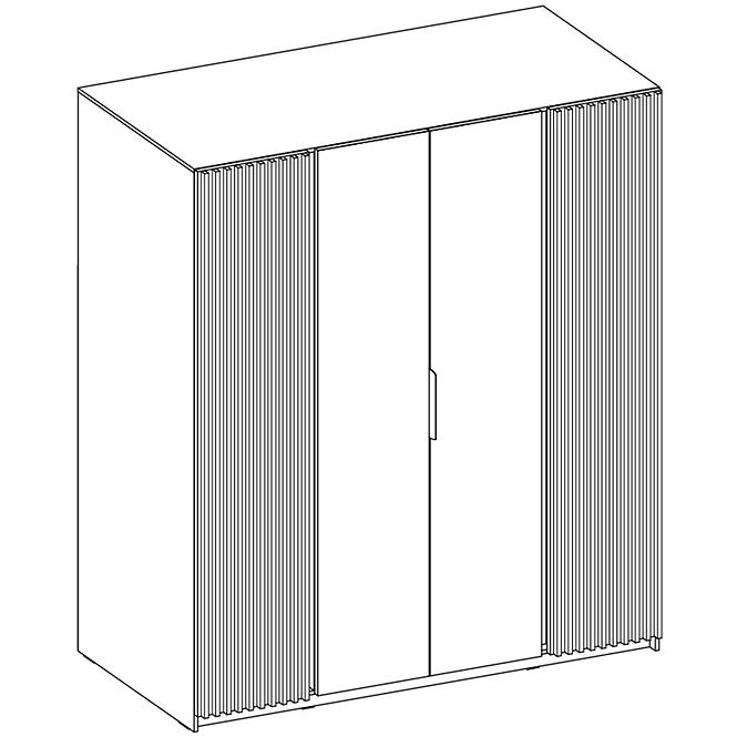 Szekrény Kaja BL/BL-EV 2LAM 2F,3