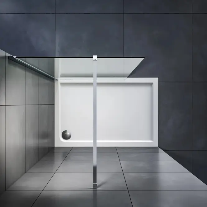 Zuhanyfal Walk-In Soft 80x195 króm,5