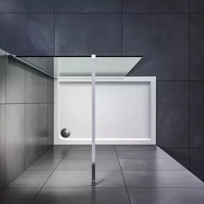 Zuhanyfal Walk-In Soft 130x195 króm,5