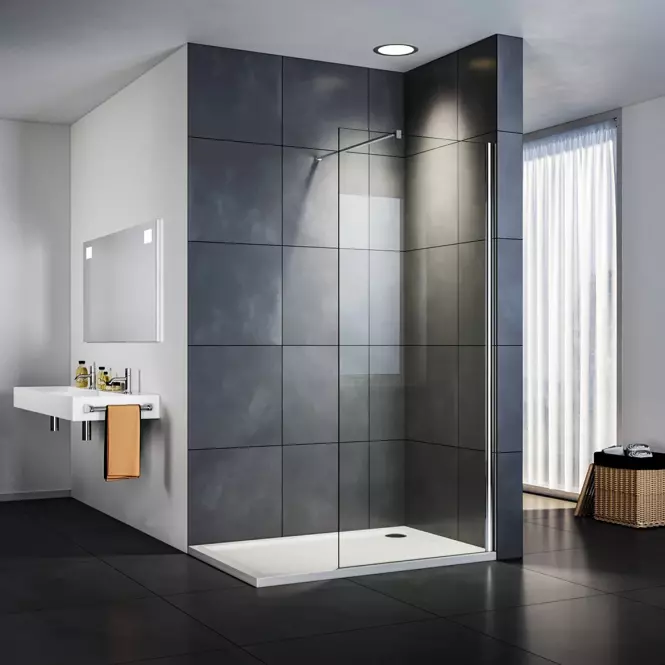 Zuhanyfal Walk-In Soft 140x195 króm