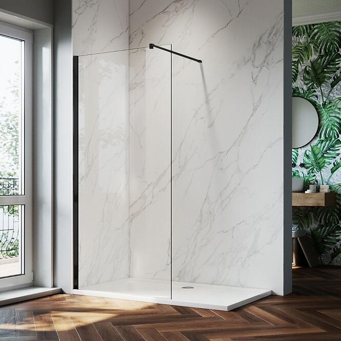 Zuhanyfal Walk-In Fiord 80x195 black