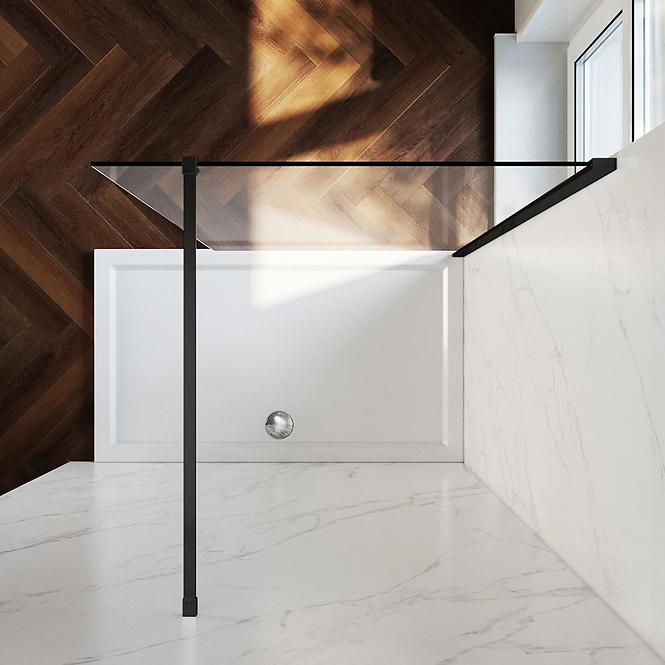 Zuhanyfal Walk-In Fiord 110x195 black