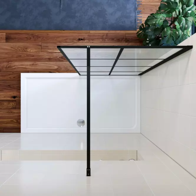 Zuhanyfal Walk-In Metro 50x195 black