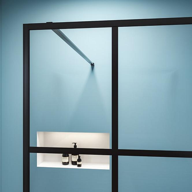 Zuhanyfal Walk-In Metro 80x195 black