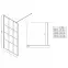 Zuhanyfal Walk-In Metro 90x195 black,2