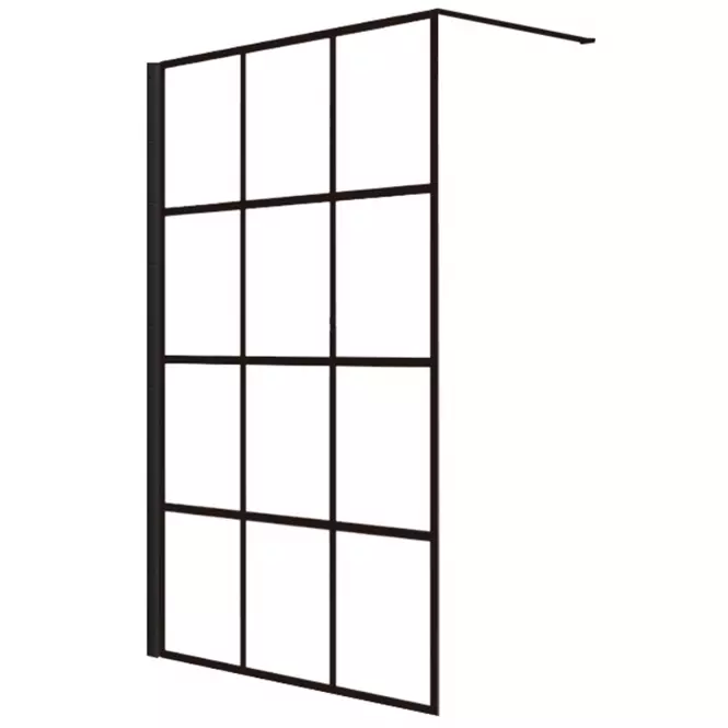 Zuhanyfal Walk-In Metro 130x195 black