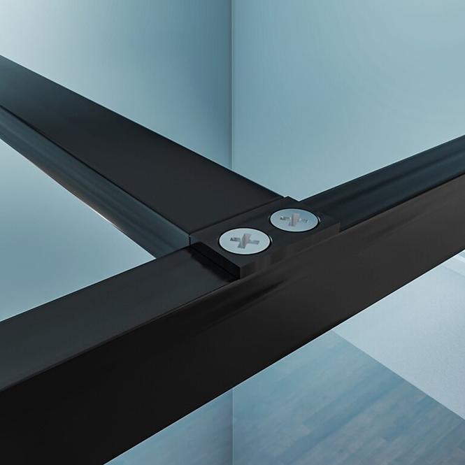 Zuhanyfal Walk-In Metro 140x195 black