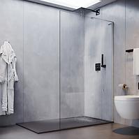 Zuhanyfal Walk-In Pik 90x195 króm