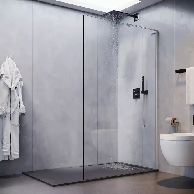 Zuhanyfal Walk-In Pik 100x195 króm