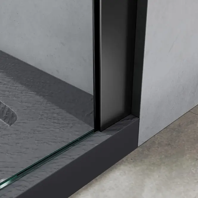 Zuhanyfal Walk-In Pik 90x195 black,4