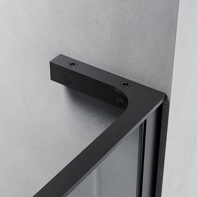 Zuhanyfal Walk-In Pik 100x195 black