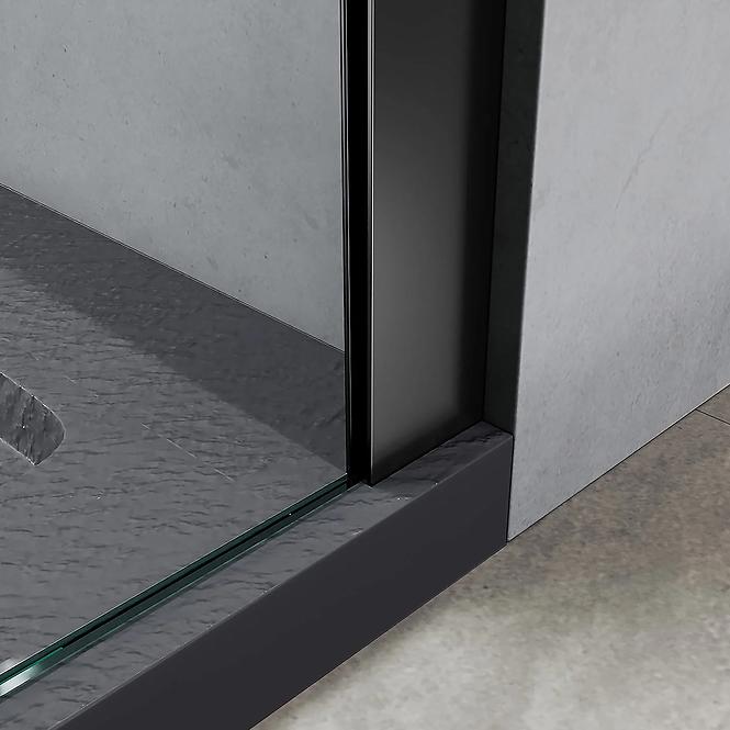 Zuhanyfal Walk-In Pik 100x195 black
