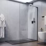 Zuhanyfal Walk-In Pik 120x195 black