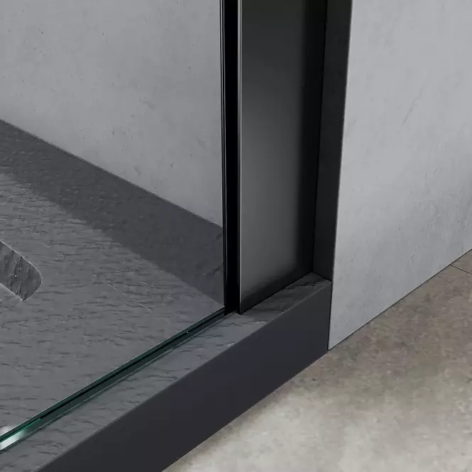 Zuhanyfal Walk-In Pik 120x195 black,4