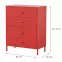 Komód Fém Carla Modern Red,2