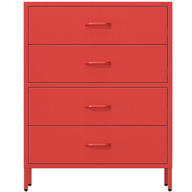 Komód Fém Carla Modern Red