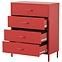 Komód Fém Carla Modern Red,4
