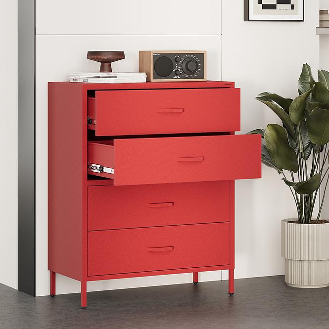 Komód Fém Carla Modern Red