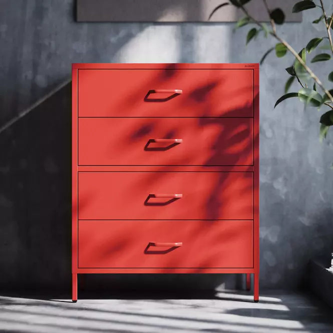 Komód Fém Carla Modern Red