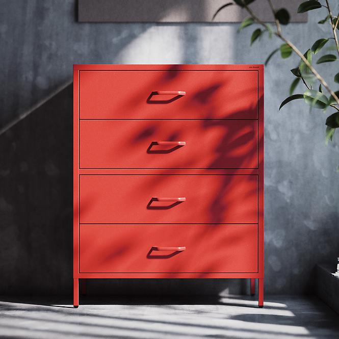 Komód Fém Carla Modern Red