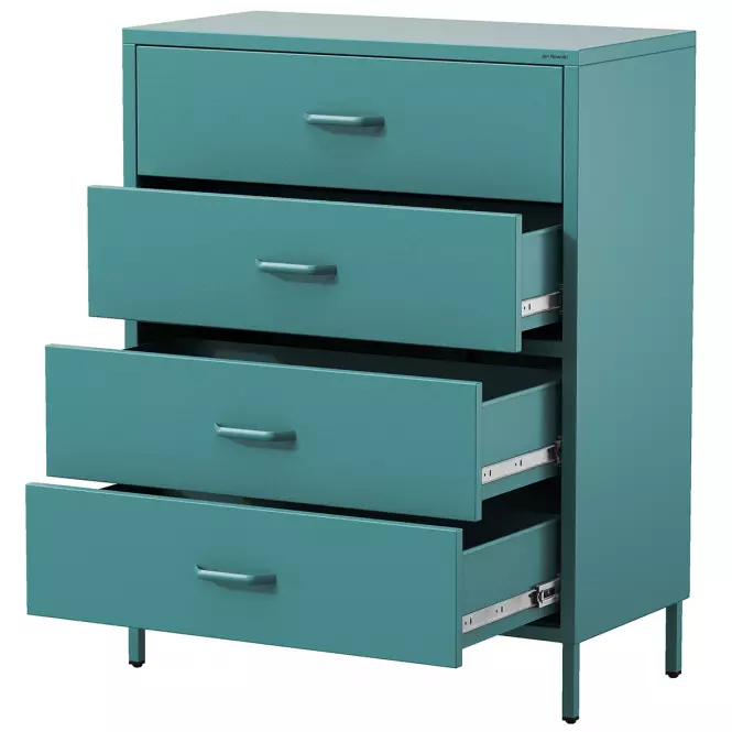 Komód Fém Carla Modern Sea Green,4
