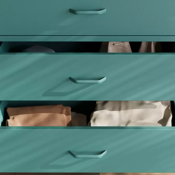 Komód Fém Carla Modern Sea Green,5