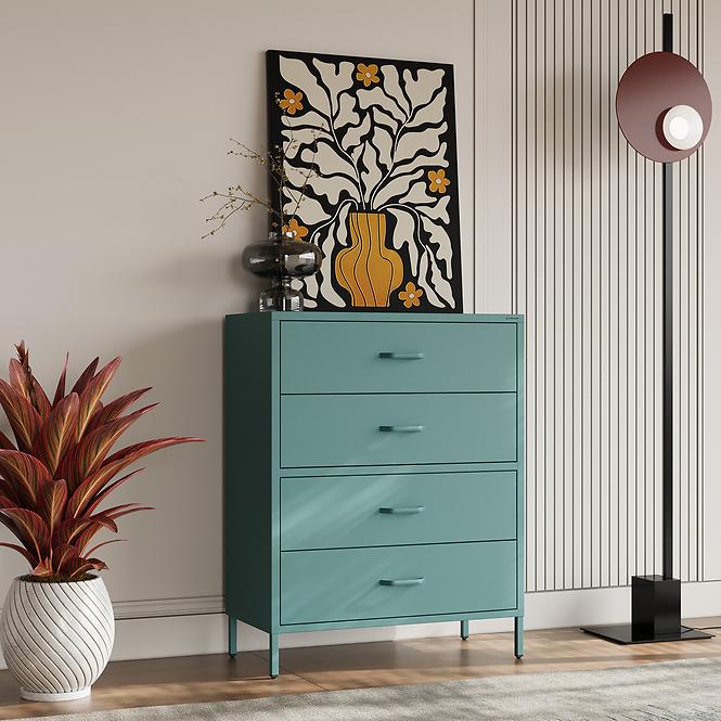 Komód Fém Carla Modern Sea Green