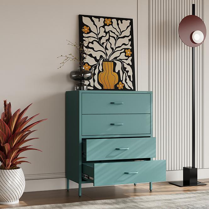 Komód Fém Carla Modern Sea Green