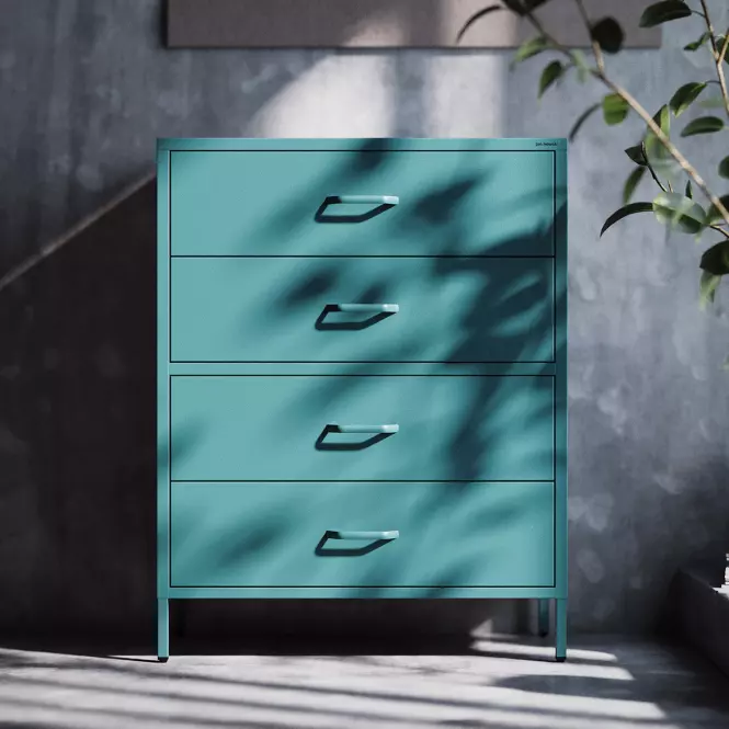 Komód Fém Carla Modern Sea Green