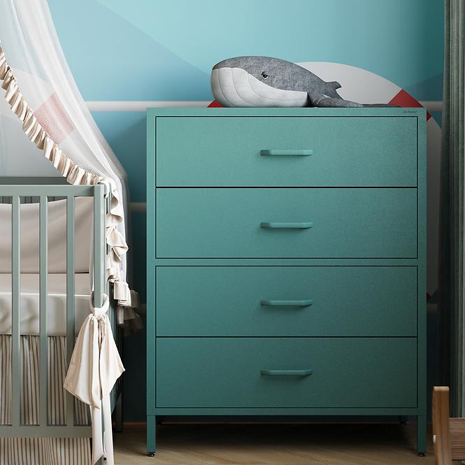 Komód Fém Carla Modern Sea Green