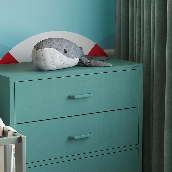 Komód Fém Carla Modern Sea Green,10