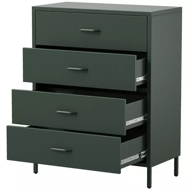 Komód Fém Carla Modern Bottle Green