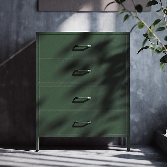 Komód Fém Carla Modern Bottle Green