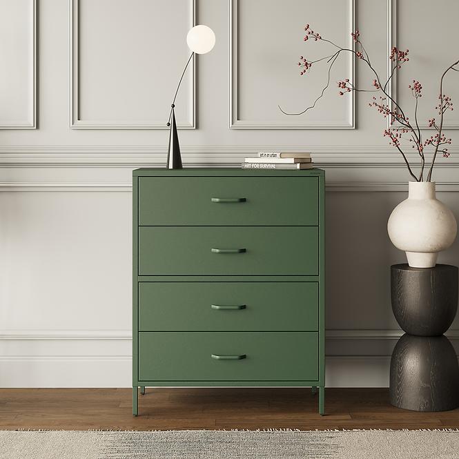 Komód Fém Carla Modern Bottle Green