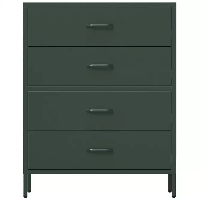 Komód Fém Carla Modern Bottle Green,3