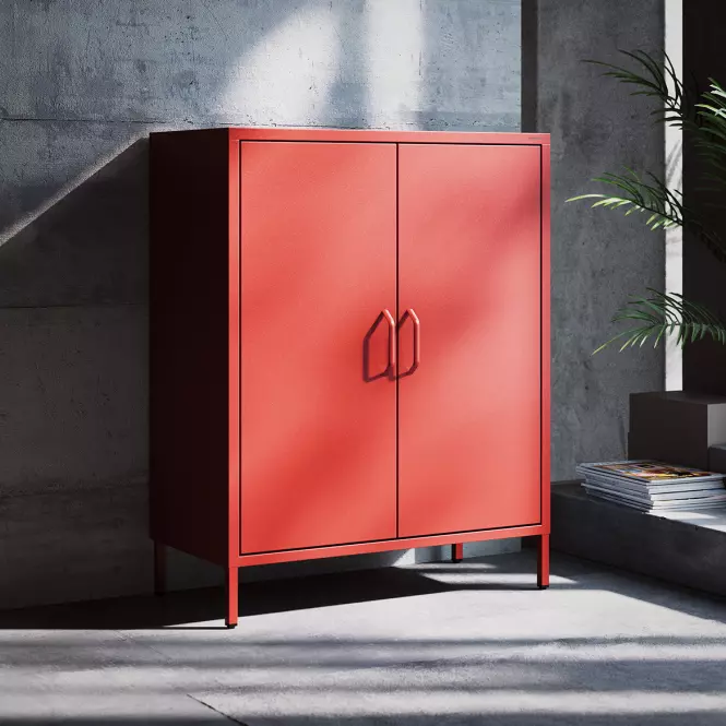 Komód Fém Vito Modern Red