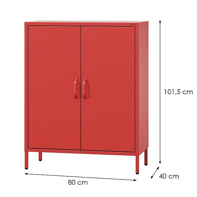 Komód Fém Vito Modern Red
