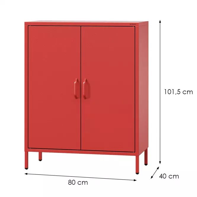 Komód Fém Vito Modern Red,2