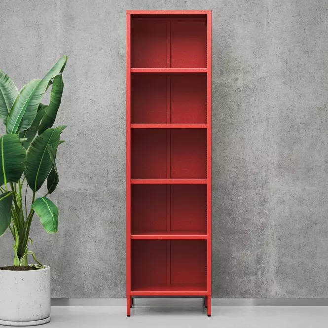 Regál Fém Magas Mario Modern Red