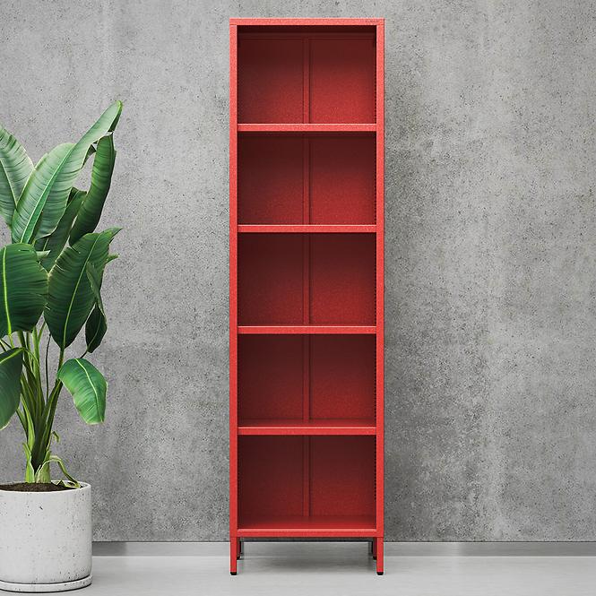 Regál Fém Magas Mario Modern Red