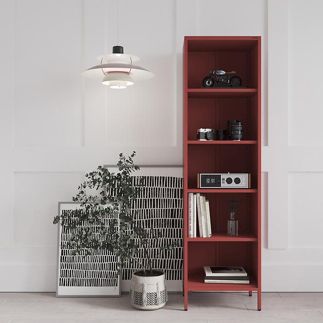 Regál Fém Magas Mario Modern Red