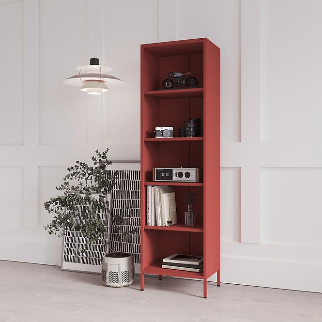 Regál Fém Magas Mario Modern Red
