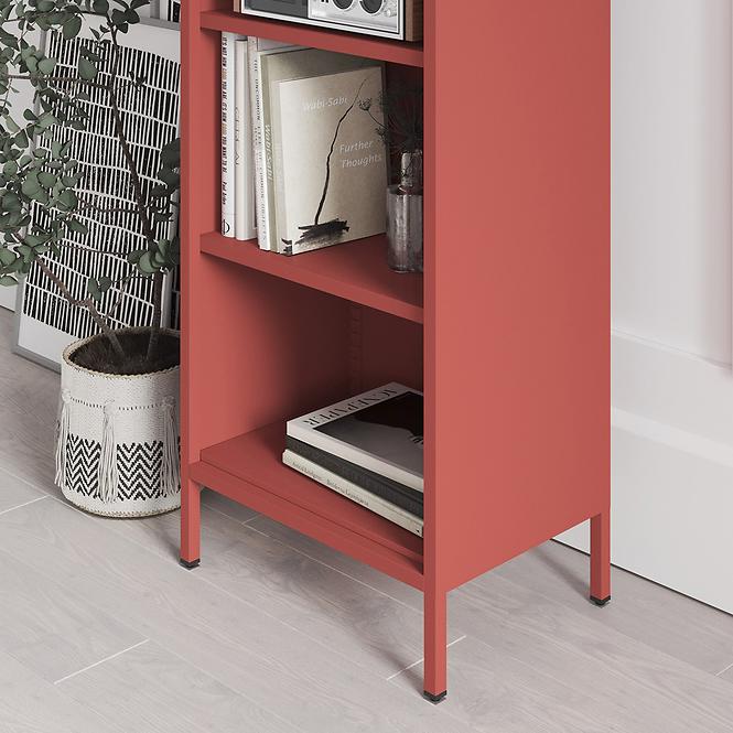 Regál Fém Magas Mario Modern Red