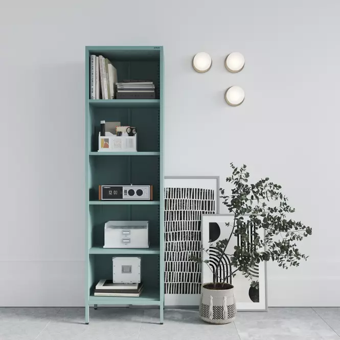 Regál Fém Magas Mario Modern Sea Green