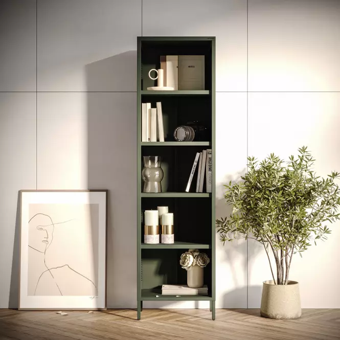Regál Fém Magas Mario Modern Bottle Green