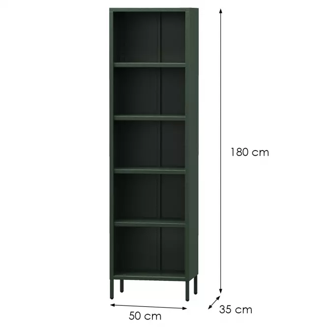 Regál Fém Magas Mario Modern Bottle Green,2