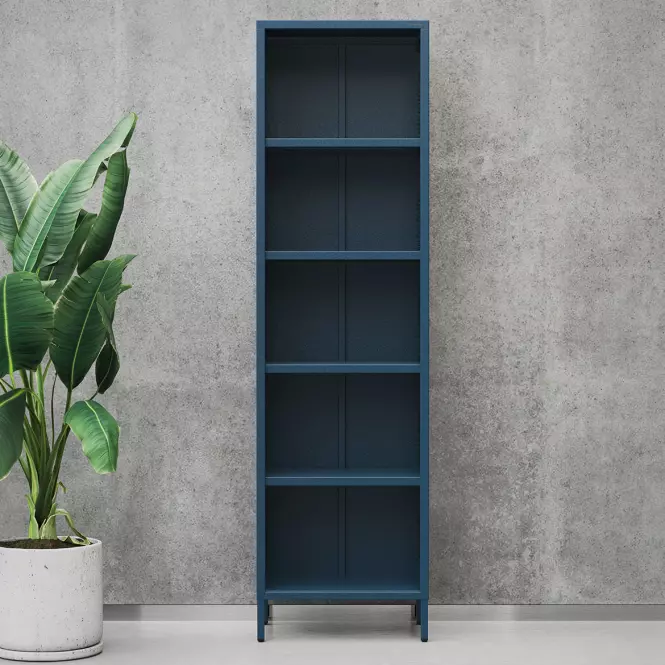 Regál Fém Magas Mario Modern Dark Blue