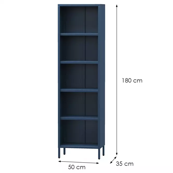 Regál Fém Magas Mario Modern Dark Blue