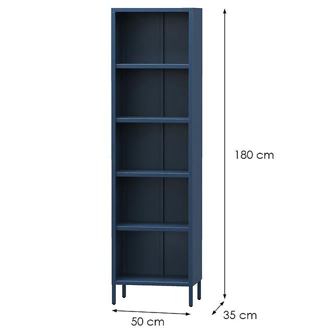 Regál Fém Magas Mario Modern Dark Blue