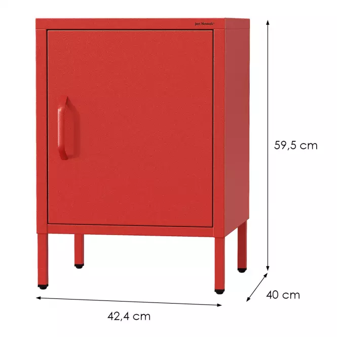 Éjjeliszekrény Fém Mia Modern Red